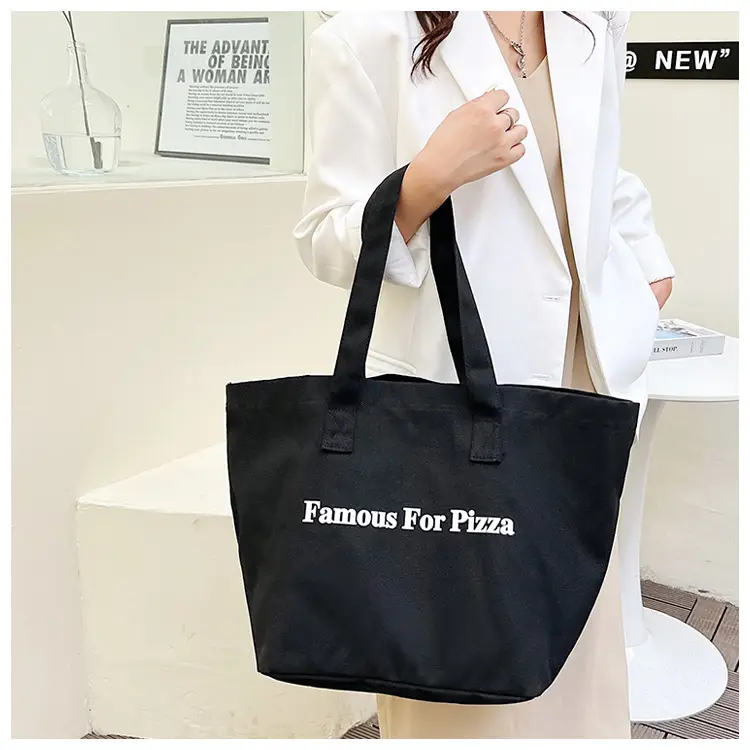 Famous For Pizza Canvas Tote Bag Extra Large — feature 27