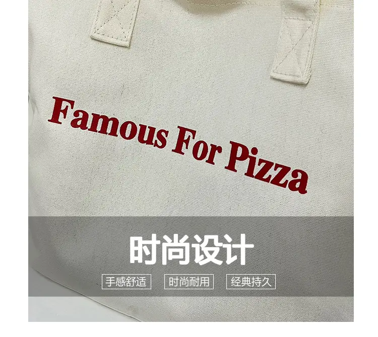 Famous For Pizza Canvas Tote Bag Extra Large — feature 31