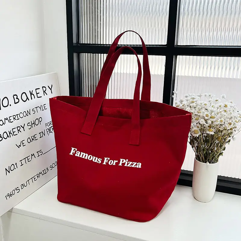 Famous For Pizza Canvas Tote Bag Extra Large — feature 40
