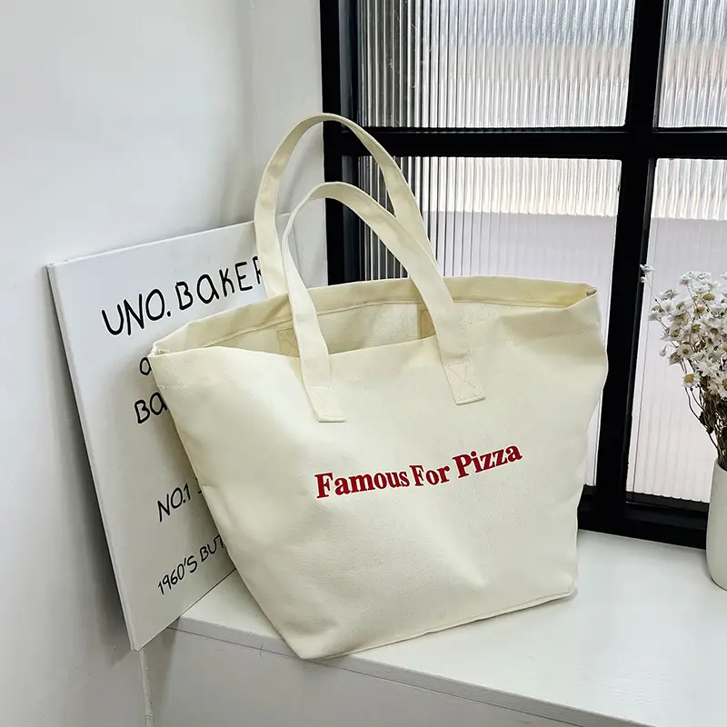 Famous For Pizza Canvas Tote Bag Extra Large — feature 41