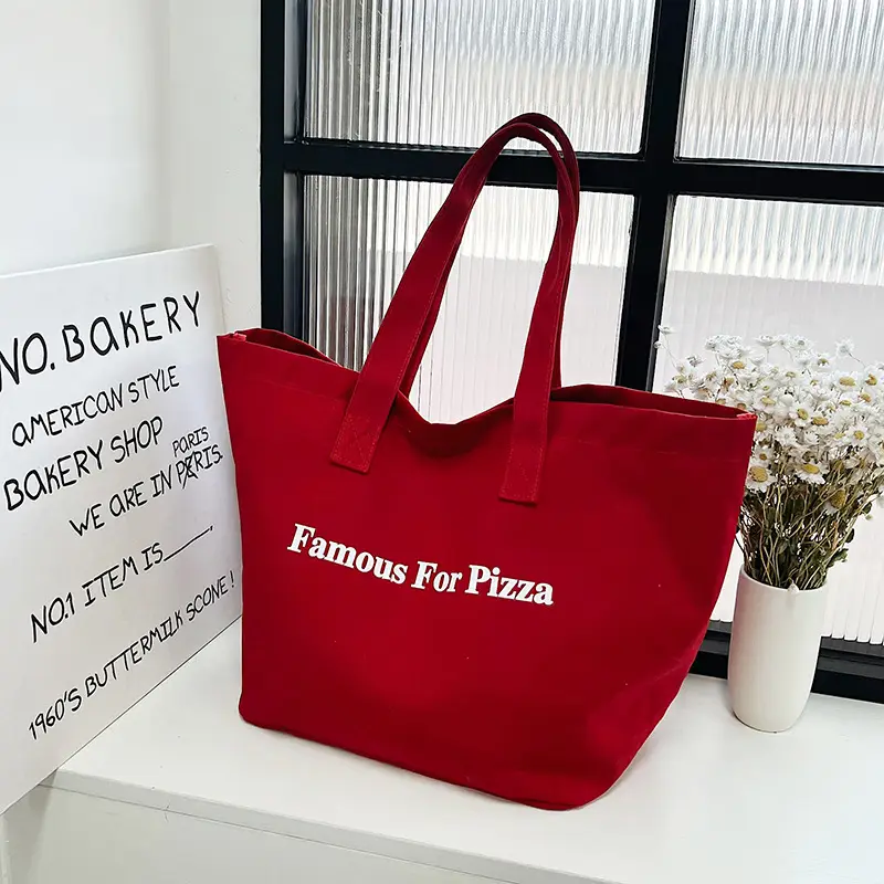 Famous For Pizza Canvas Tote Bag Extra Large — feature 42