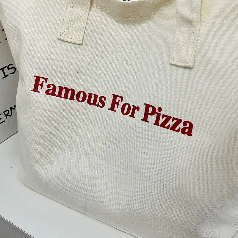 Famous For Pizza Canvas Tote Bag Extra Large — feature 47