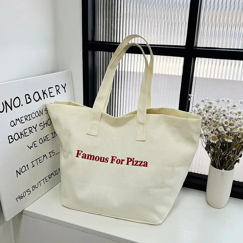 Famous For Pizza Canvas Tote Bag Extra Large — feature 49