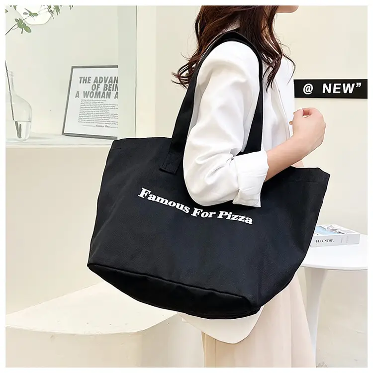 Famous For Pizza Canvas Tote Bag Extra Large — feature 5