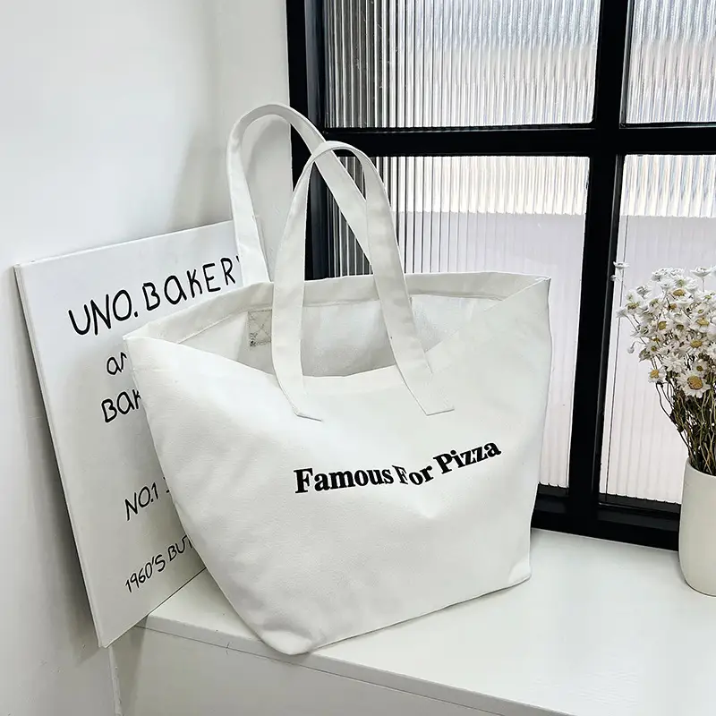 Famous For Pizza Canvas Tote Bag Extra Large — feature 50
