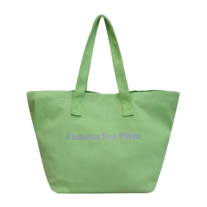 Famous For Pizza Canvas Tote Bag Extra Large - Image 3