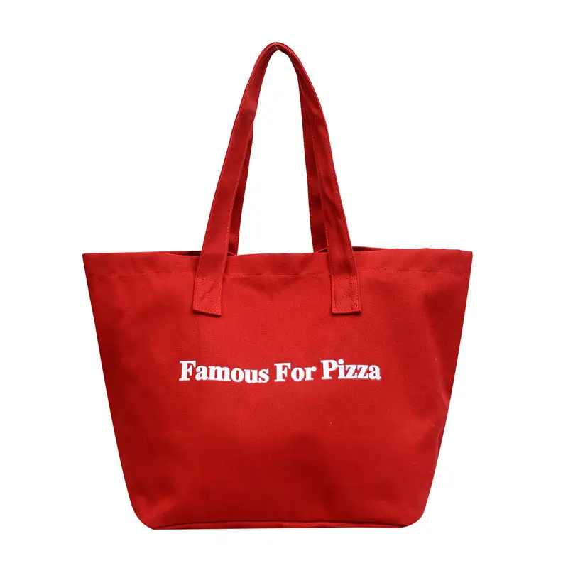 Famous For Pizza Canvas Tote Bag Extra Large - Image 4