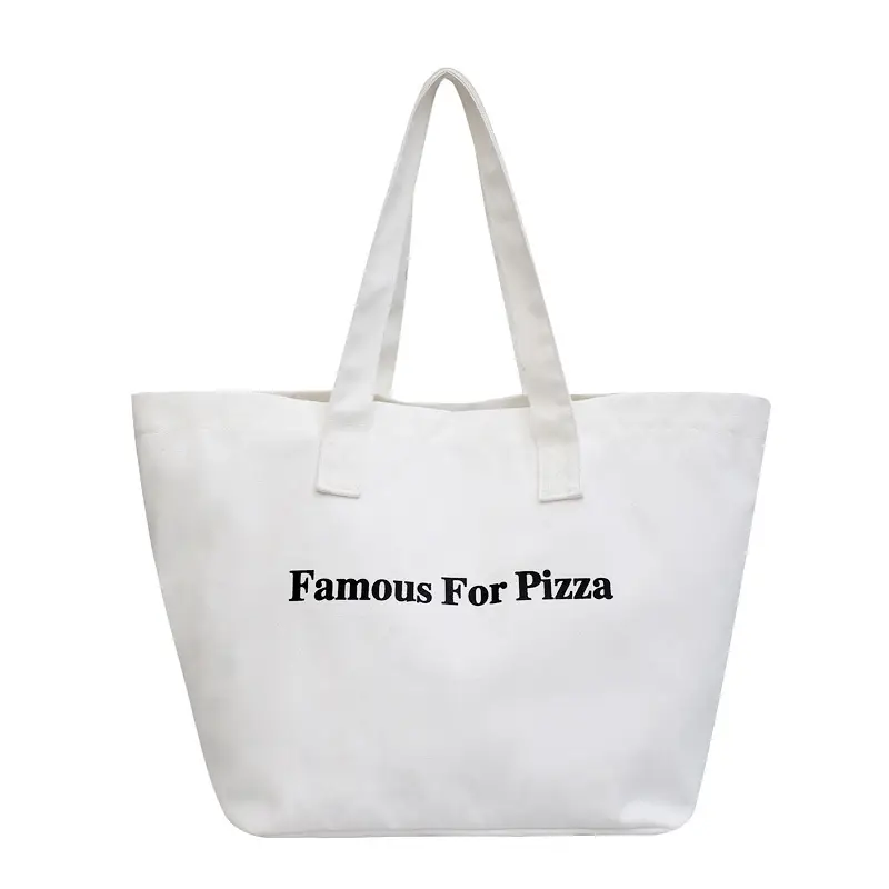 Famous For Pizza Canvas Tote Bag Extra Large - Image 6