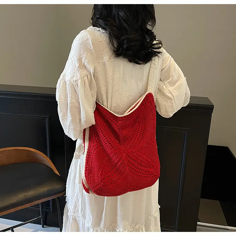Women Woven Beach Bag Large Capacity Crossbody Shoulder — feature 14