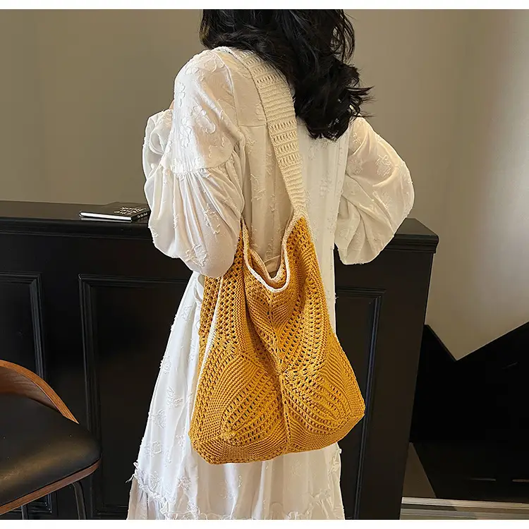 Women Woven Beach Bag Large Capacity Crossbody Shoulder — feature 16