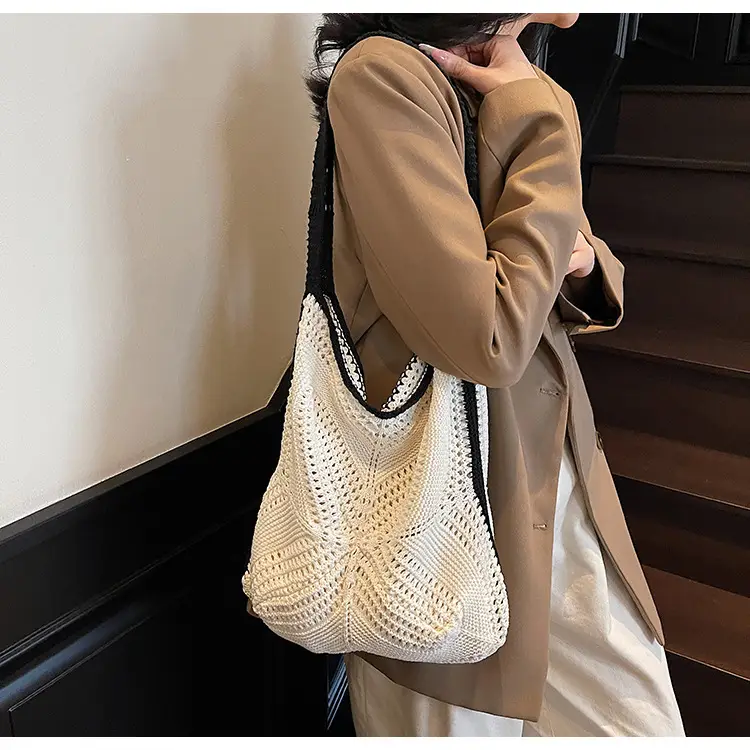 Women Woven Beach Bag Large Capacity Crossbody Shoulder — feature 19