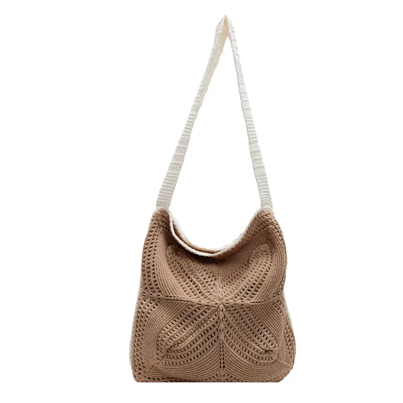 Women Woven Beach Bag Large Capacity Crossbody Shoulder - Image 3