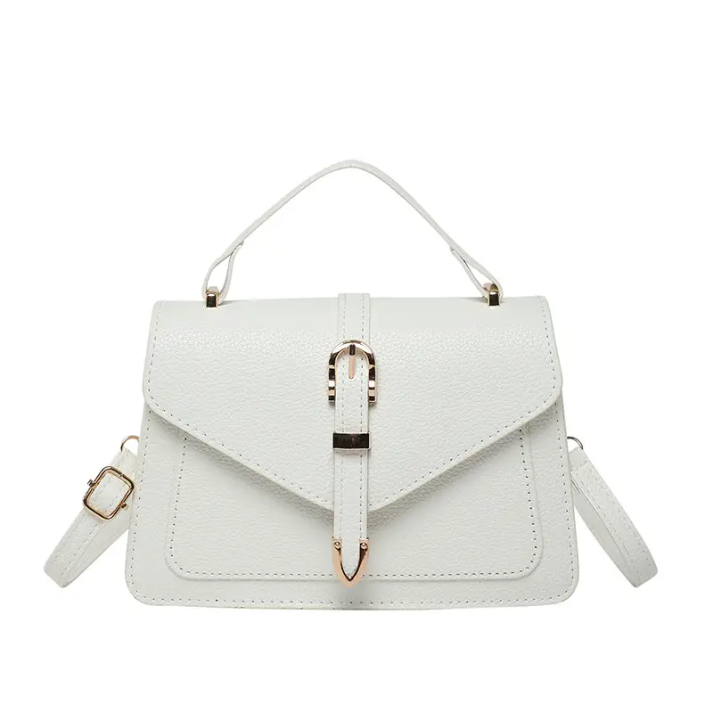 Red Women's Crossbody Bag with Metal Clasp - Image 2