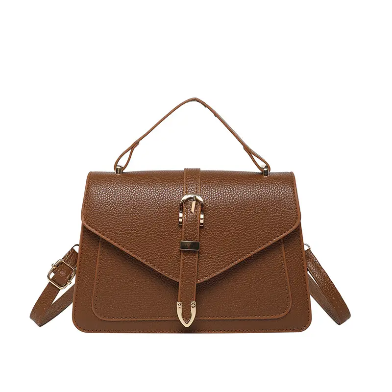Red Women's Crossbody Bag with Metal Clasp - Image 4