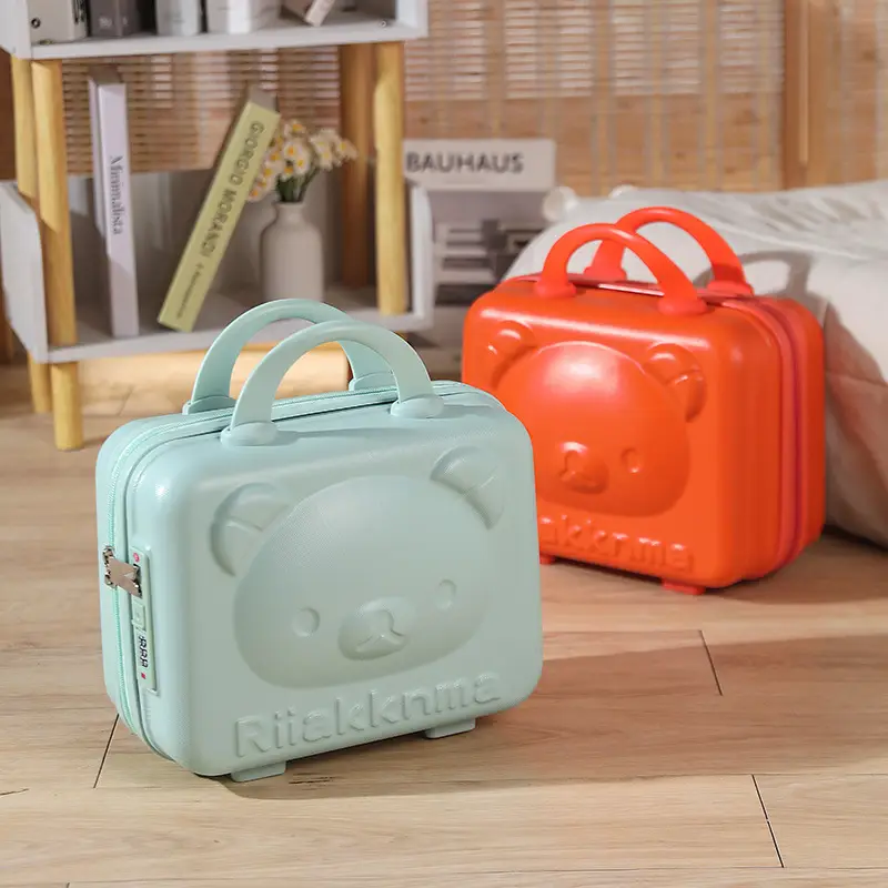 Pink Bear Design 14 Inch Mini Suitcase with Password Lock - Image 17