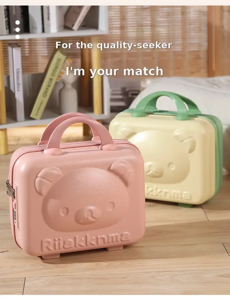 Pink Bear Design 14 Inch Mini Suitcase with Password Lock — feature 10