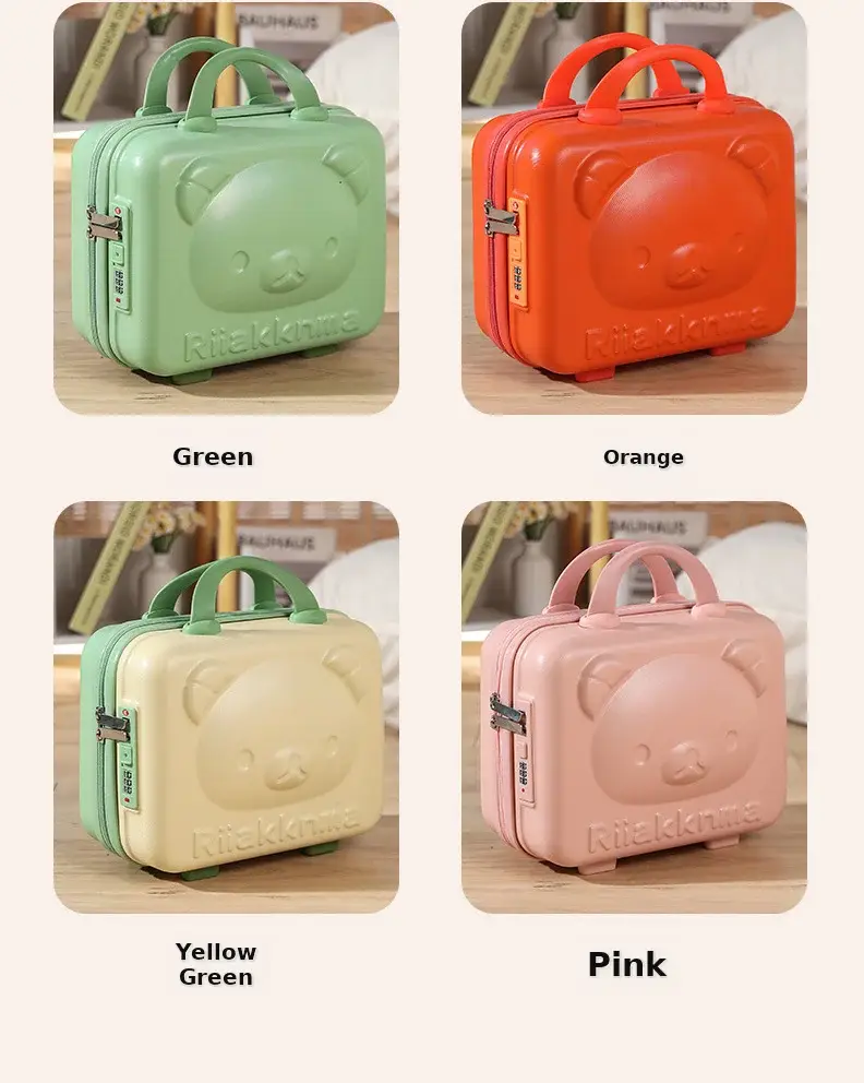 Pink Bear Design 14 Inch Mini Suitcase with Password Lock — feature 13