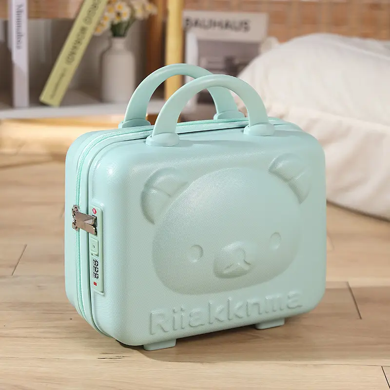 Pink Bear Design 14 Inch Mini Suitcase with Password Lock - Image 10