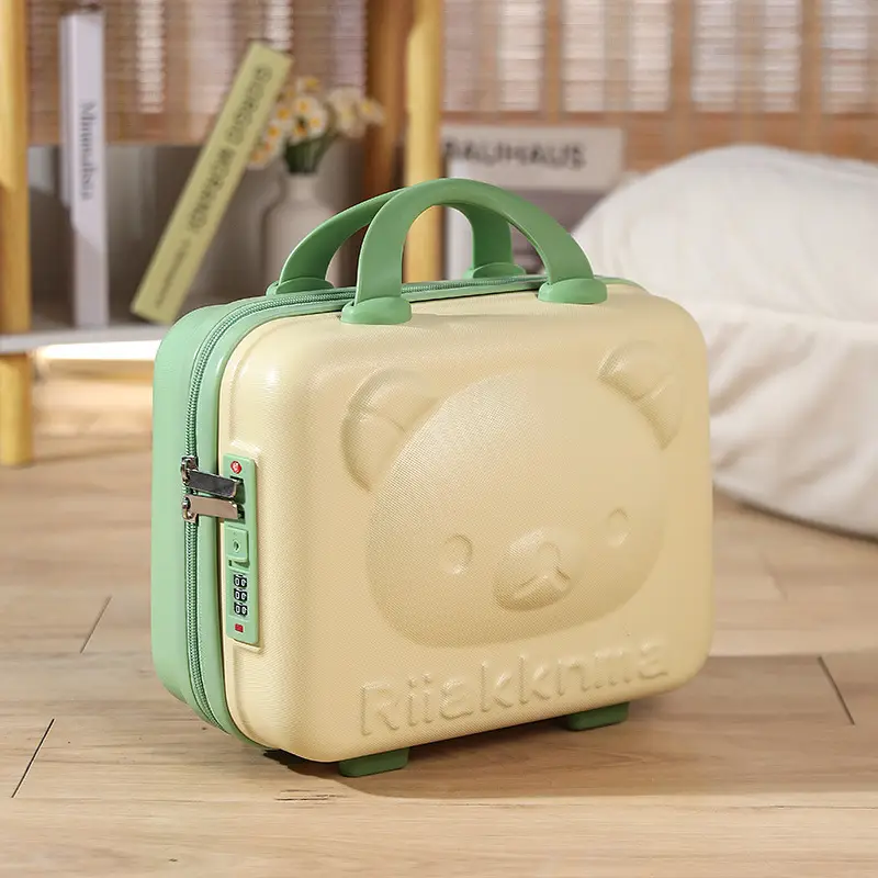 Pink Bear Design 14 Inch Mini Suitcase with Password Lock - Image 13