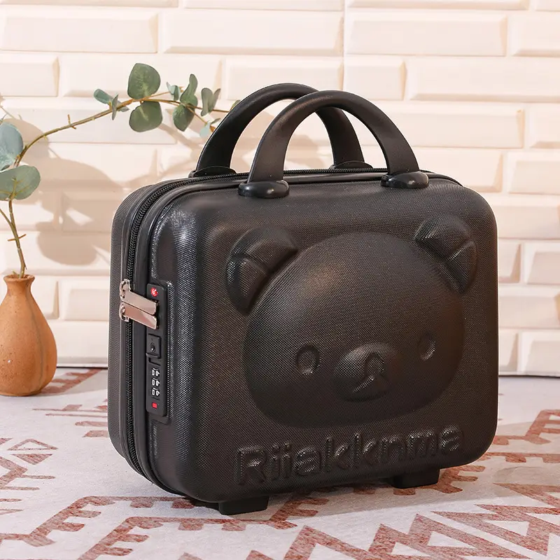 Pink Bear Design 14 Inch Mini Suitcase with Password Lock - Image 8