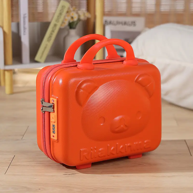 Pink Bear Design 14 Inch Mini Suitcase with Password Lock - Image 9