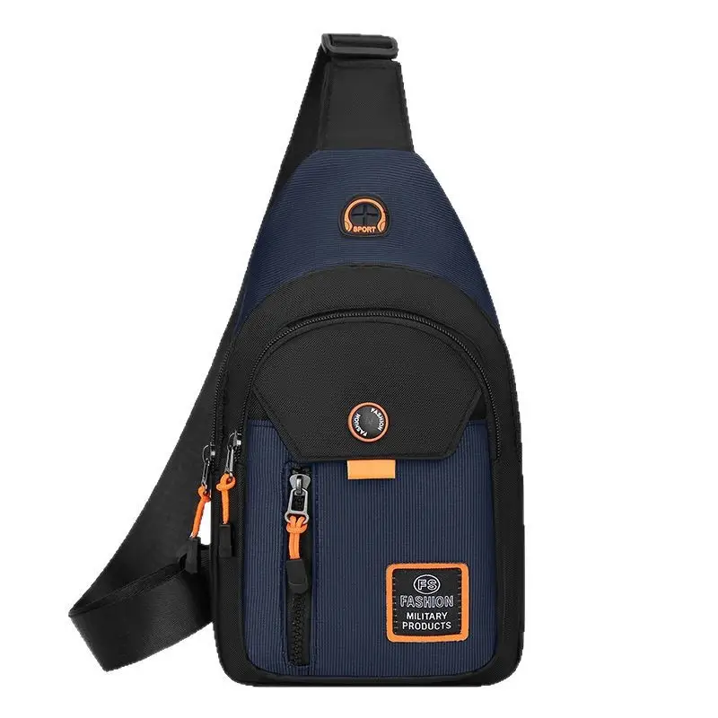 Men's Waterproof Oxford Chest Bag Black - Image 9