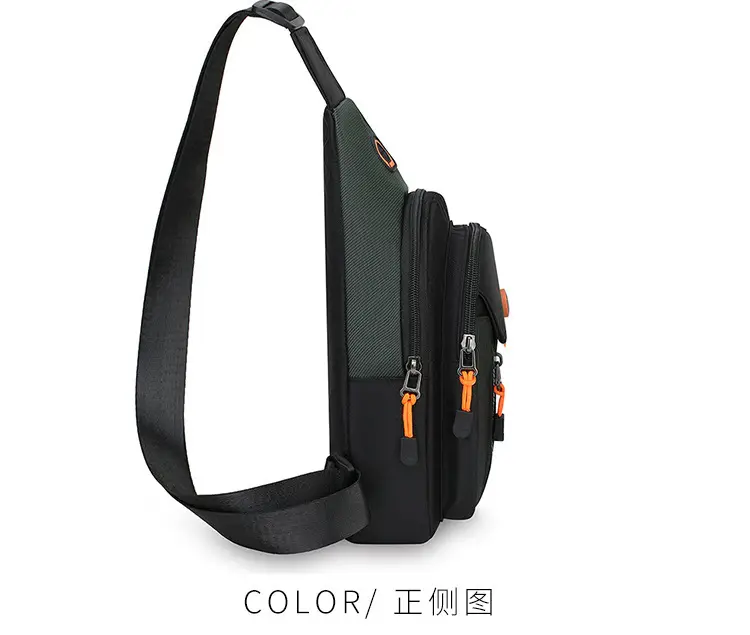 Men's Waterproof Oxford Chest Bag Black — feature 26