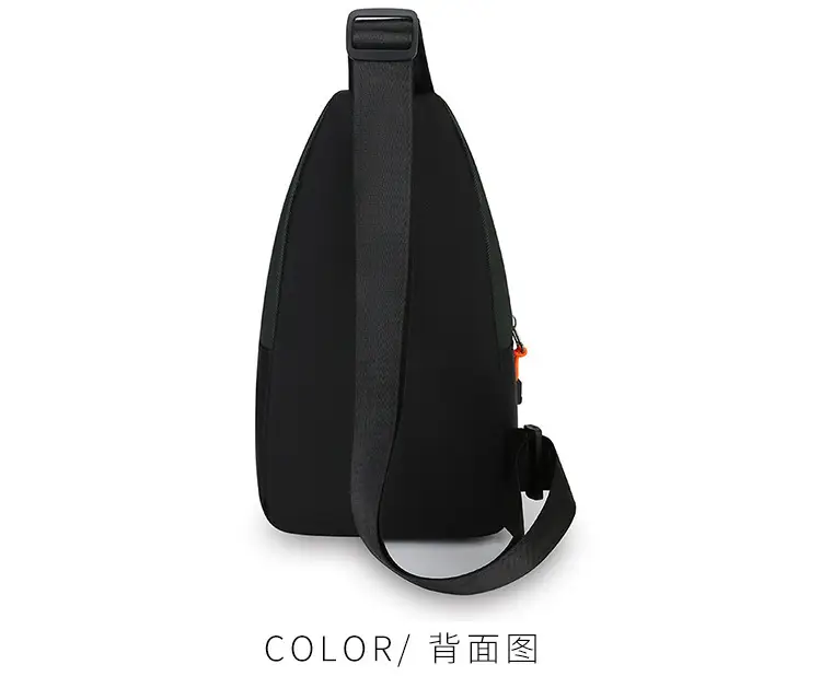 Men's Waterproof Oxford Chest Bag Black — feature 27