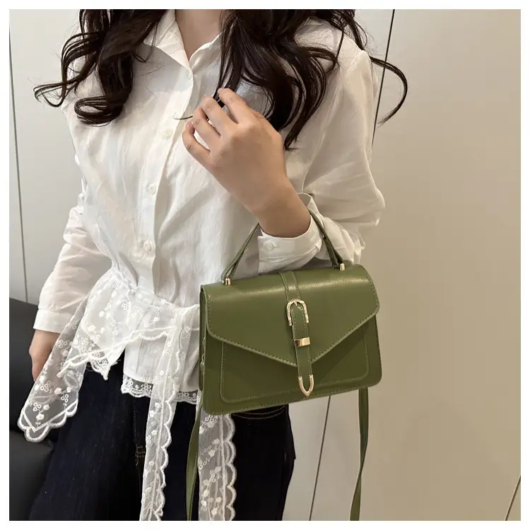 Green Textured Women's Shoulder Bag 2025 Spring Summer — feature 24
