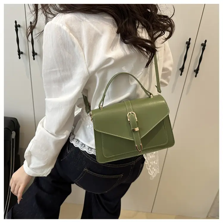 Green Textured Women's Shoulder Bag 2025 Spring Summer — feature 28
