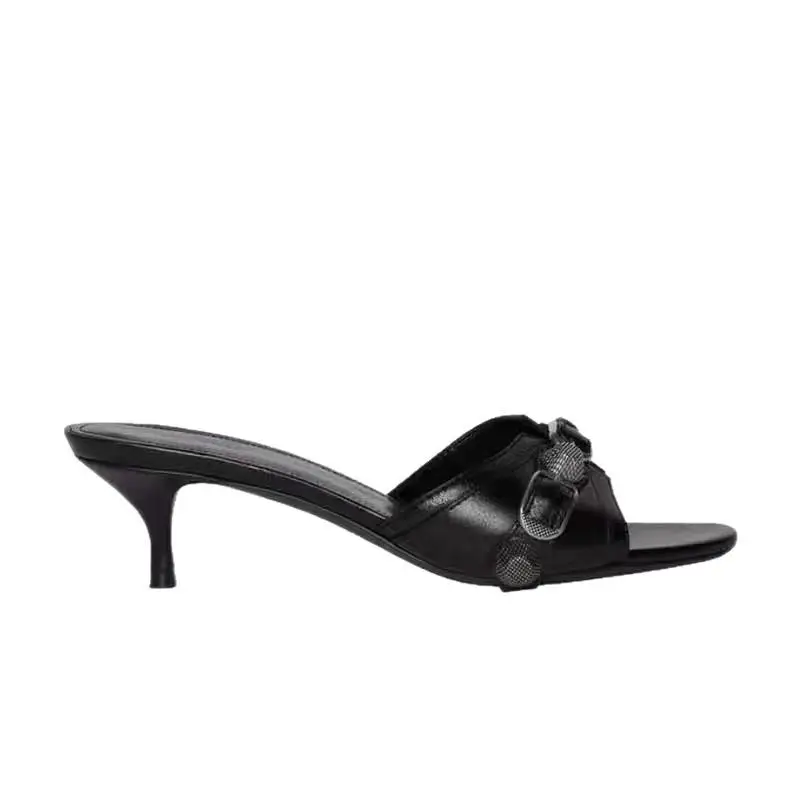 Black Half Heel Sandals for Women 2025