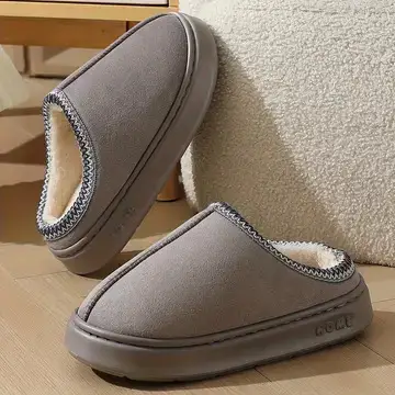 Cross-Border Suede Ethnic Style Cotton Slippers for Women, Indoor and Outdoor Wear, Thick-Soled Warm Couple Eva Slippers for Men — feature 6