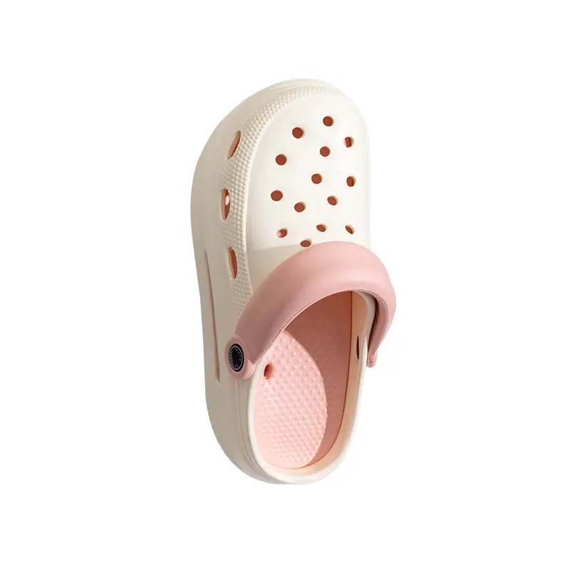 Adult Women's Thick-soled Hole Shoes Women's New Non-slip Beach Heightened Baotou Sandals Slippers Women's Summer Outer Wear