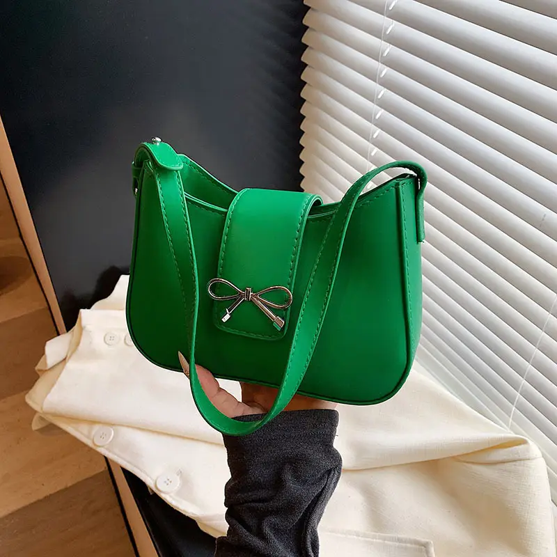 Green Bow Shoulder Bag for Women 2025 - Image 4