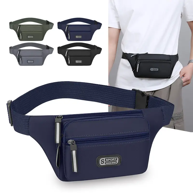 Men's Lightweight Portable Chest Bag Black All-Match - Image 6