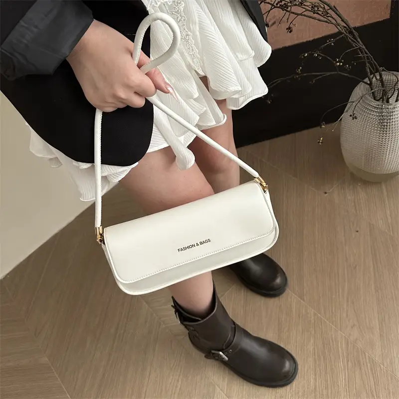 Women's 2025 Spring Shoulder Bags Black Pink White Brown - Image 8