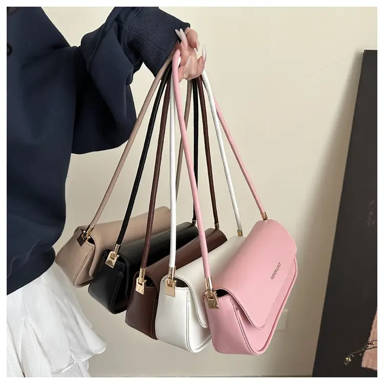 Women's 2025 Spring Shoulder Bags Black Pink White Brown — feature 35