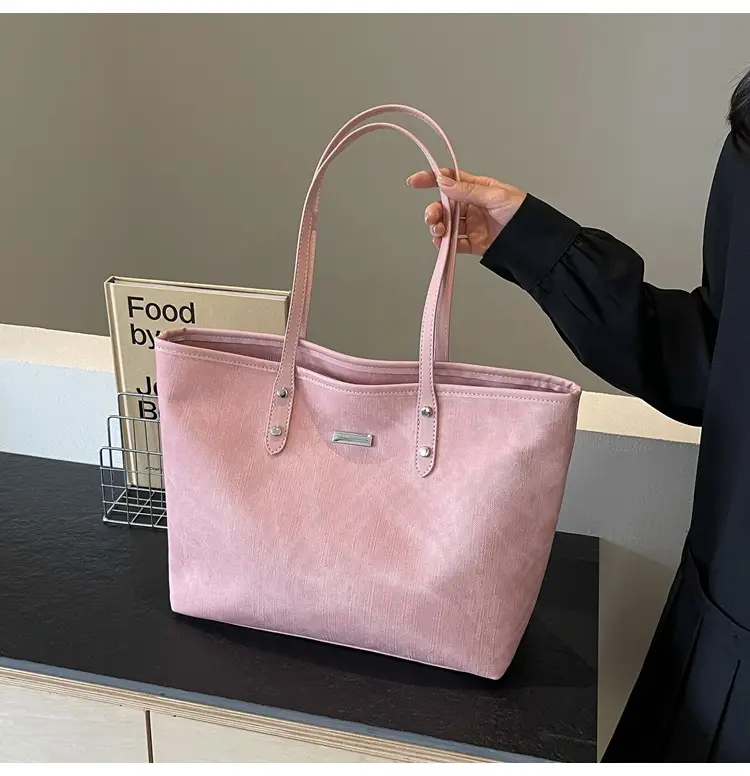 Women's Beige Large Capacity Shoulder Tote Bag 2025 — feature 42