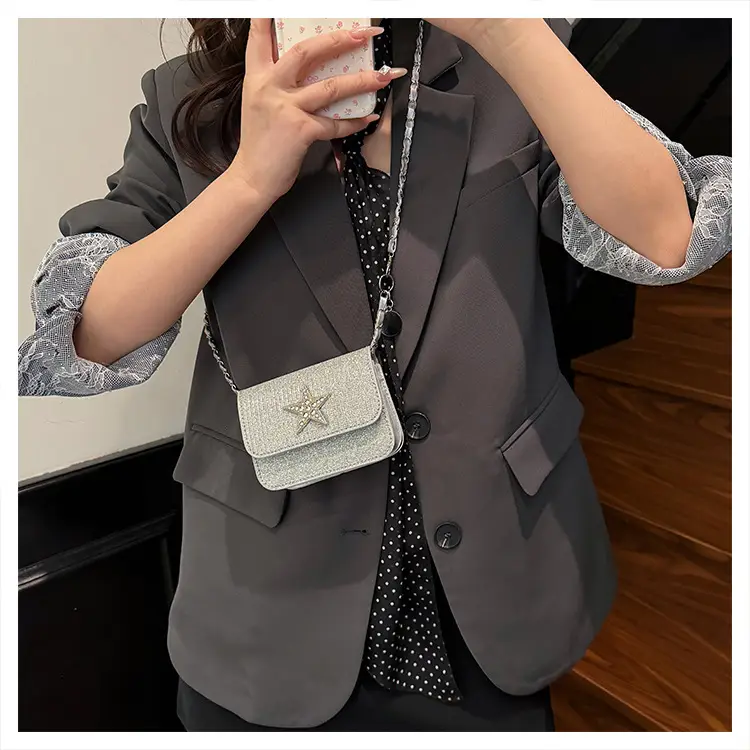 Silver Star Diamond Crossbody Bag for Women — feature 28