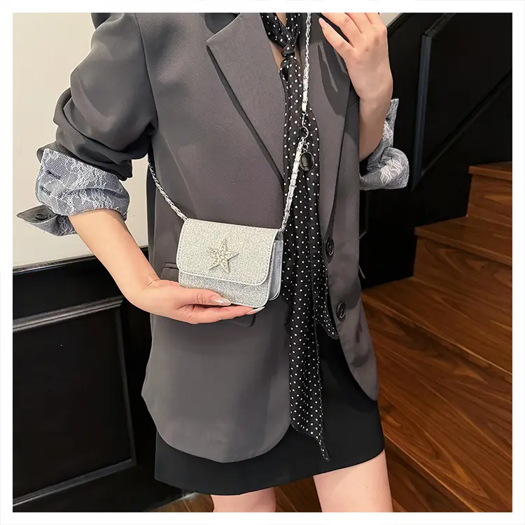 Silver Star Diamond Crossbody Bag for Women — feature 30