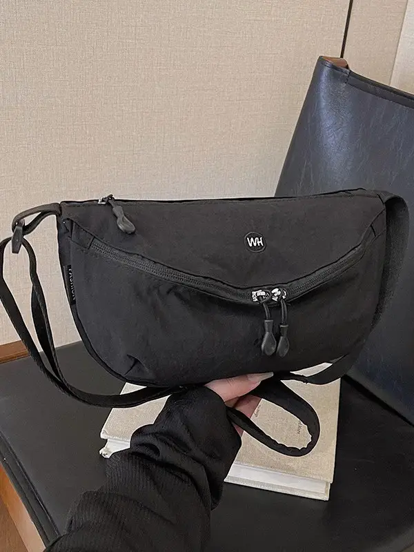 Women's Black Crossbody Bag 2025 Lightweight Wide Strap - Image 6