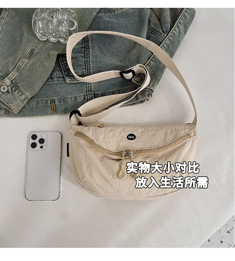 Women's Black Crossbody Bag 2025 Lightweight Wide Strap — feature 23