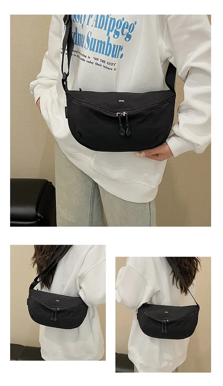 Women's Black Crossbody Bag 2025 Lightweight Wide Strap — feature 30