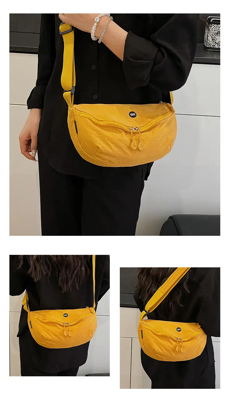Women's Black Crossbody Bag 2025 Lightweight Wide Strap — feature 34