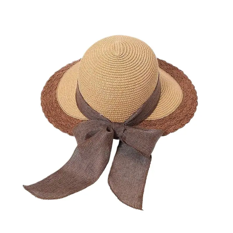 Women Straw Sun Hat with Tie Bow High Beauty Value - Image 7