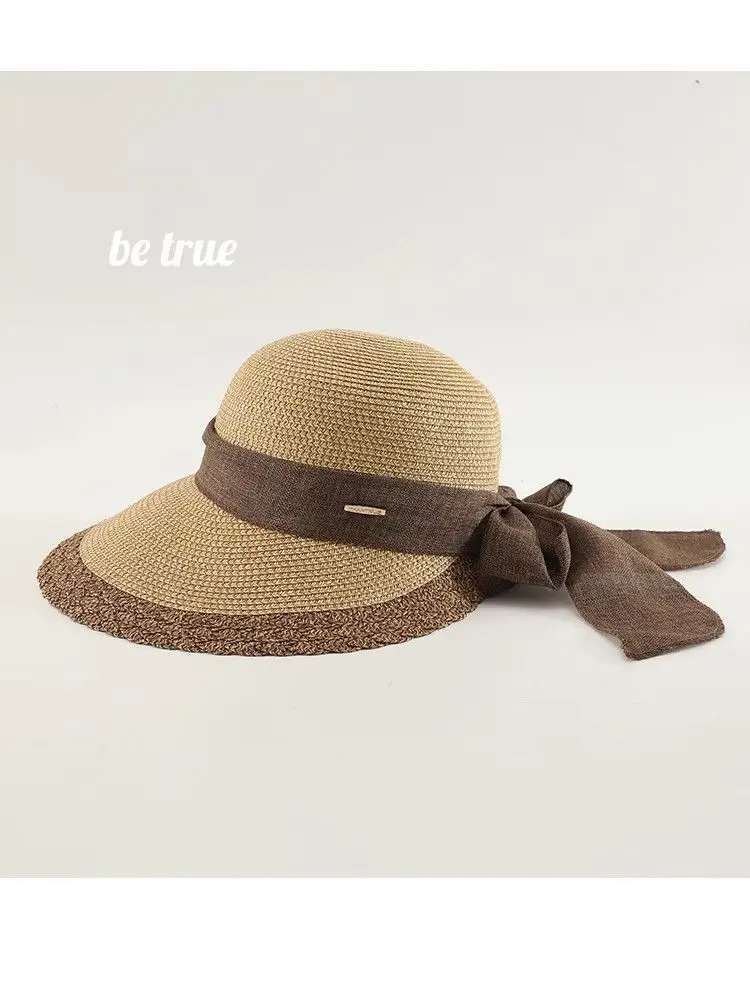 Women Straw Sun Hat with Tie Bow High Beauty Value — feature 15