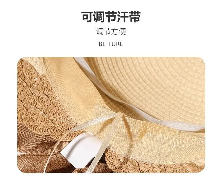 Women Straw Sun Hat with Tie Bow High Beauty Value — feature 7