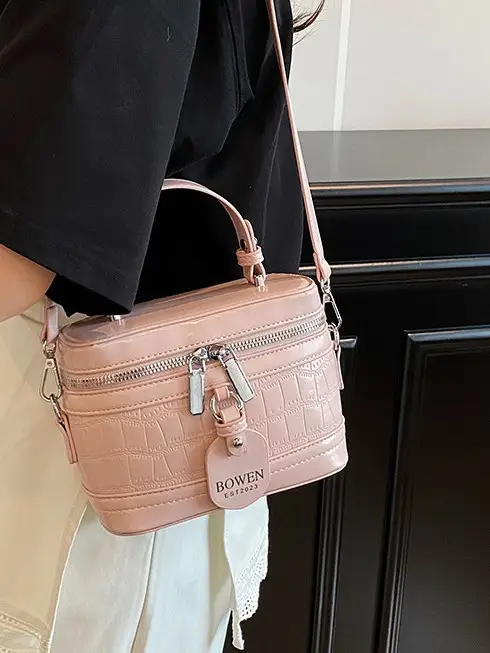 Chanel-Style Brown White Crossbody Bag for Women 2026