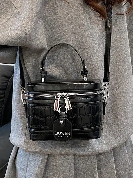 Chanel-Style Brown White Crossbody Bag for Women 2026
