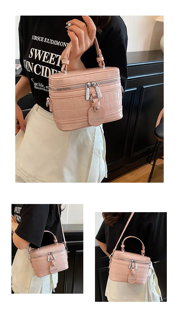 Chanel-Style Brown White Crossbody Bag for Women 2026 — feature 11